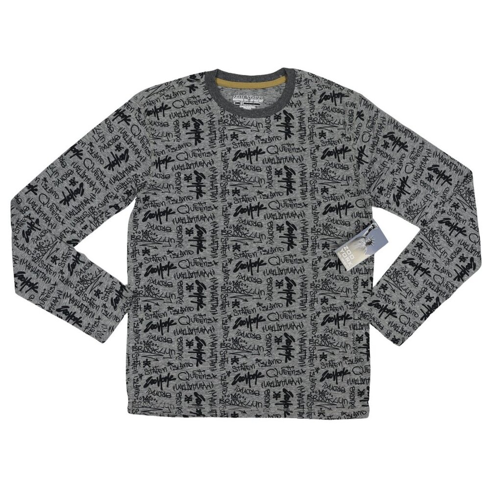 Zoo York City Vibes Graphic Crew Neck Long Sleeve Men's Sleep T-Shirt NWT